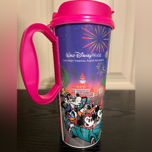 2024 Disney Resort Reusable Refillable Mug Mickey & Friends 4 Parks - Lot of 2 - Picture 3 of 7